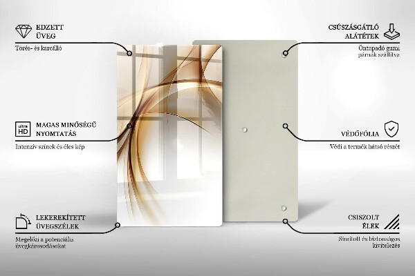 Kuchynská doska zo skla Abstraktné tvary