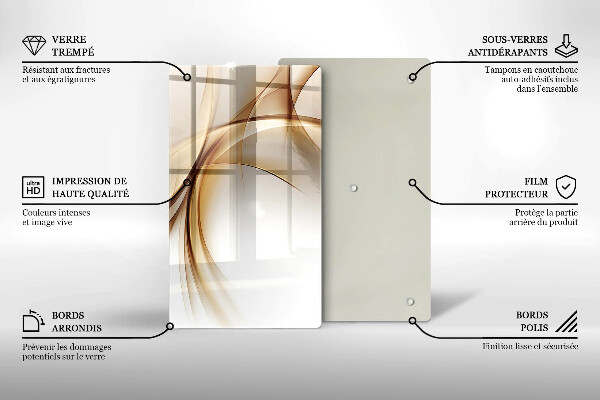 Kuchynská doska zo skla Abstraktné tvary