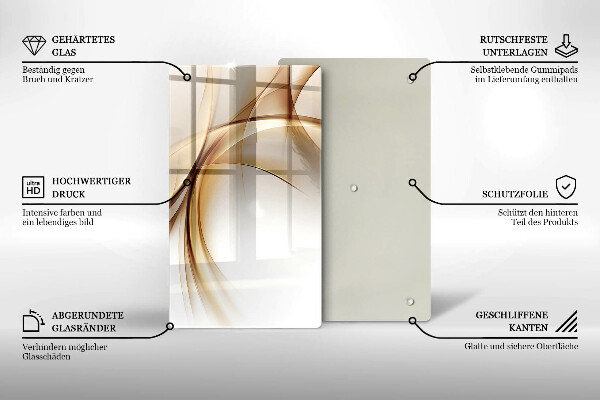 Kuchynská doska zo skla Abstraktné tvary