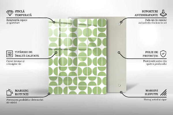 Kuchynská doska zo skla Abstraktné tvary