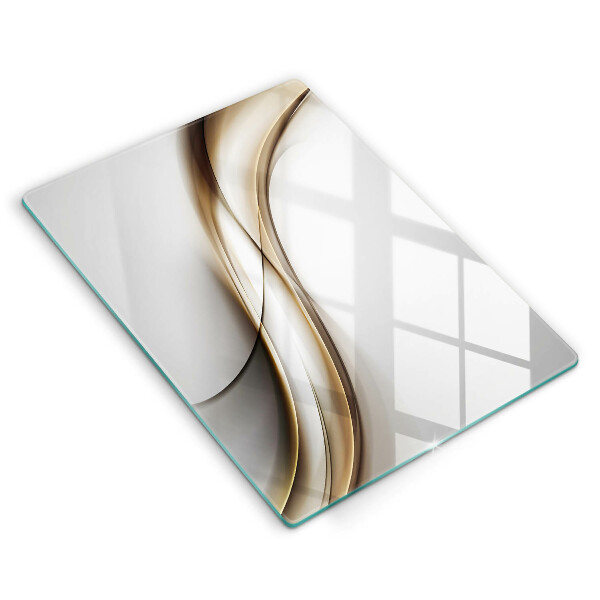 Kuchynská doska zo skla Mäkké línie abstrakcie