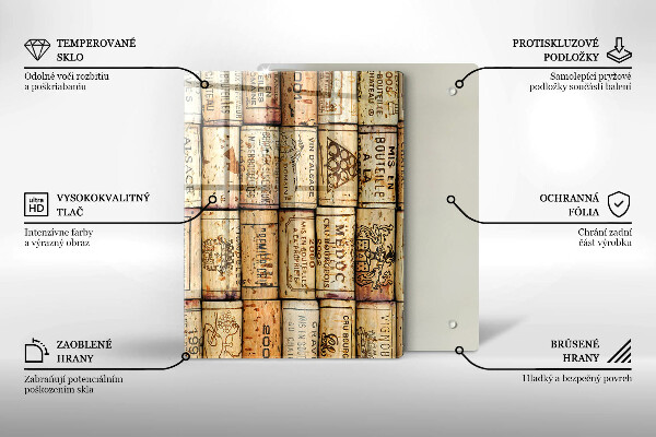 Kuchynská doska zo skla Mäkké línie abstrakcie