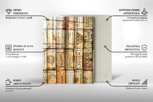 Kuchynská doska zo skla Mäkké línie abstrakcie