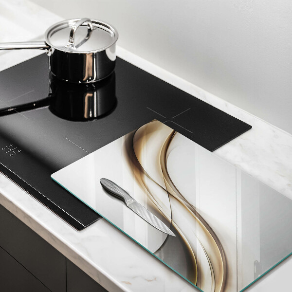 Kuchynská doska zo skla Mäkké línie abstrakcie