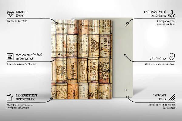 Kuchynská doska zo skla Mäkké línie abstrakcie