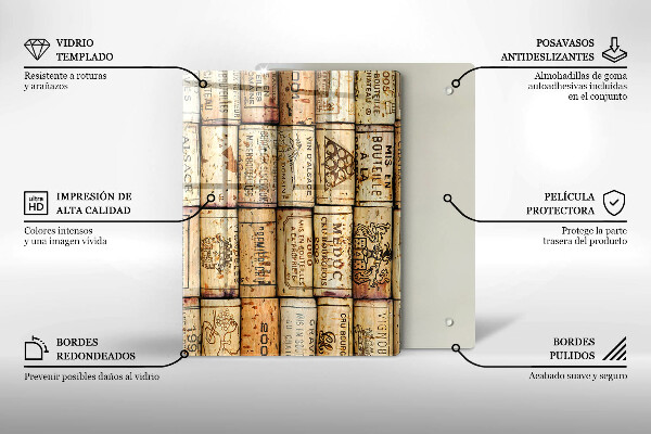 Kuchynská doska zo skla Mäkké línie abstrakcie