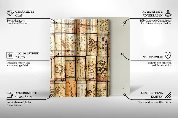 Kuchynská doska zo skla Mäkké línie abstrakcie