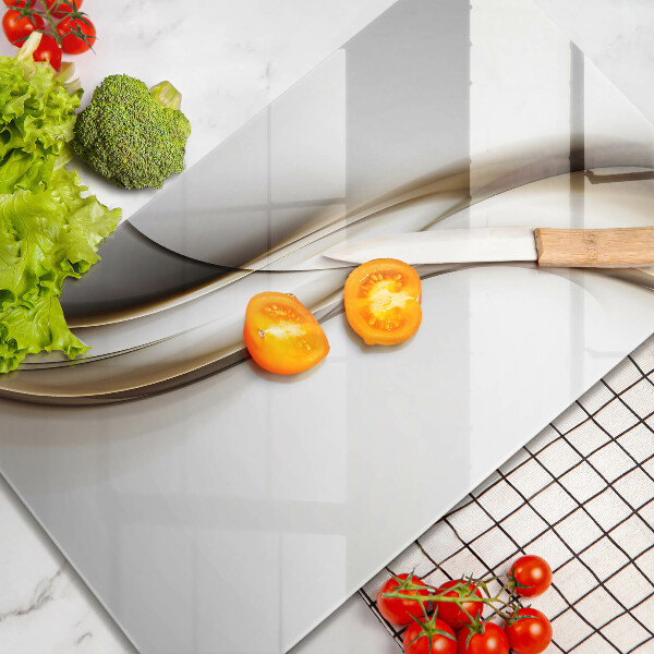 Kuchynská doska zo skla Mäkké línie abstrakcie