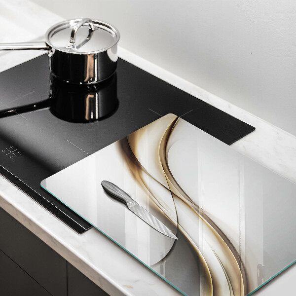 Kuchynská doska zo skla Mäkké línie abstrakcie