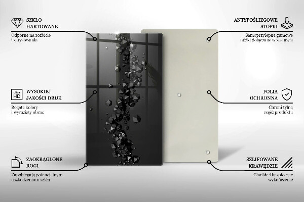 Kuchynská doska zo skla 3D abstrakcia tvarov