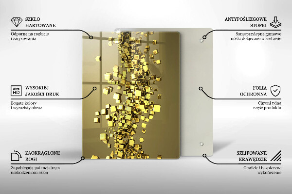 Kuchynská doska zo skla 3D abstrakcia tvarov