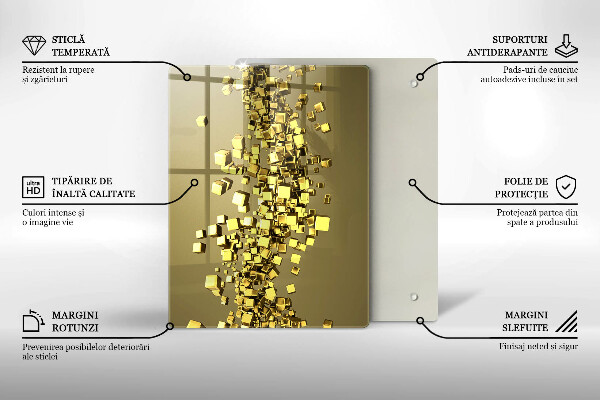 Kuchynská doska zo skla 3D abstrakcia tvarov