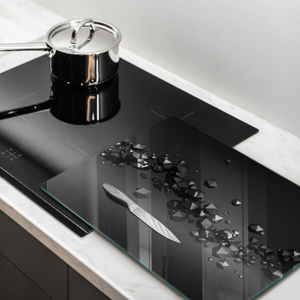 Kuchynská doska zo skla 3D abstrakcia tvarov