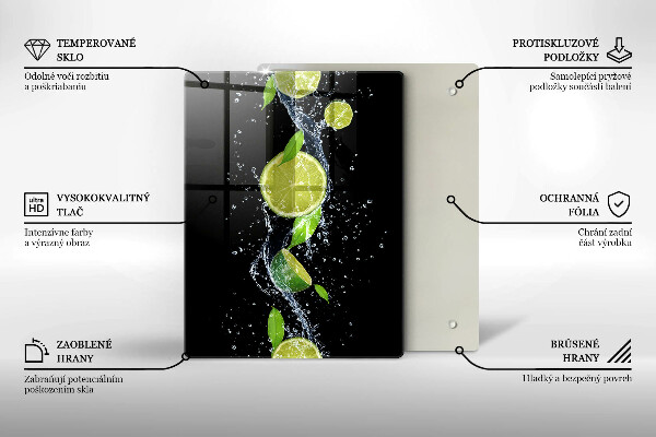 Kuchynská doska zo skla Boho vtáčie perie