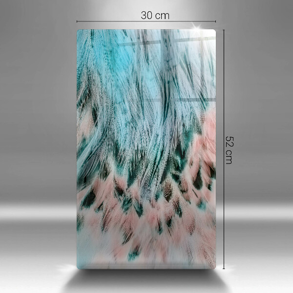 Kuchynská doska zo skla Boho vtáčie perie