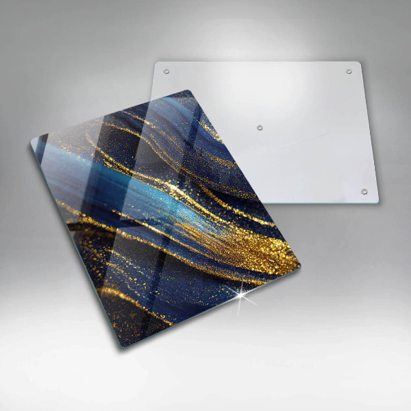 Sklenená doska na krájanie Námornícka modrá abstrakcia