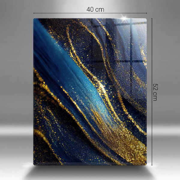 Sklenená doska na krájanie Námornícka modrá abstrakcia