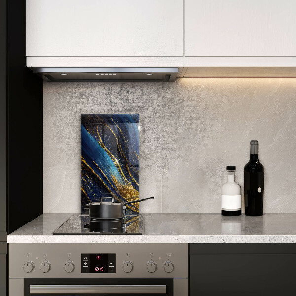 Sklenená doska na krájanie Námornícka modrá abstrakcia