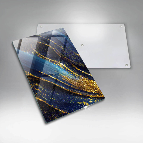 Sklenená doska na krájanie Námornícka modrá abstrakcia