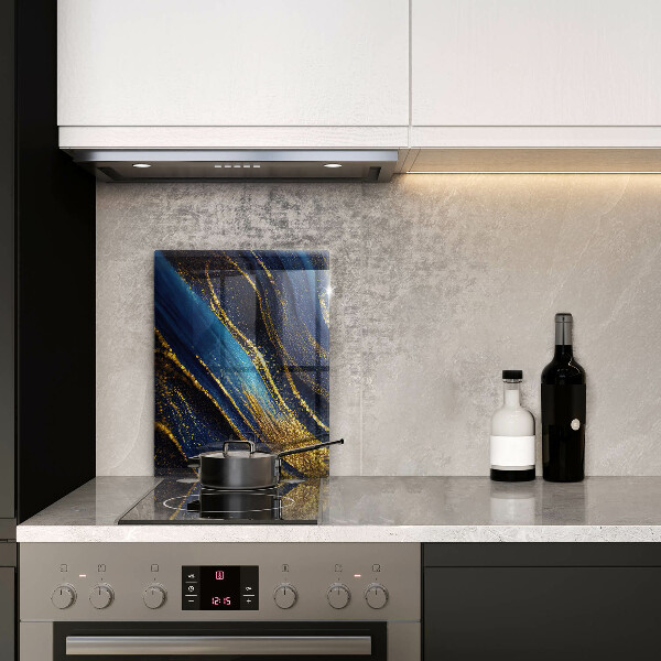 Sklenená doska na krájanie Námornícka modrá abstrakcia