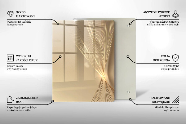 Sklenená doska na krájanie Abstraktná čierna hmota