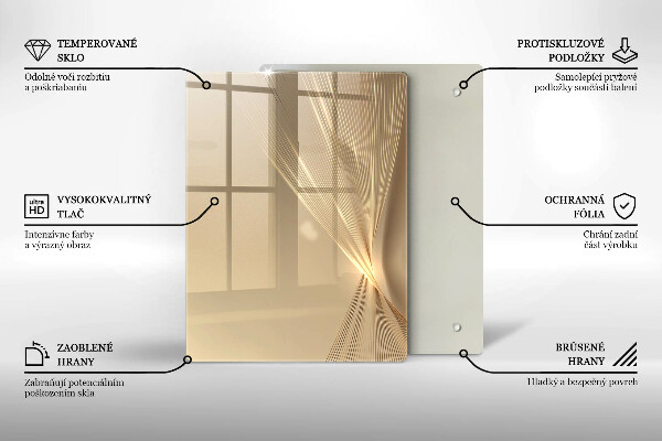 Sklenená doska na krájanie Abstraktná čierna hmota