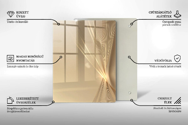 Sklenená doska na krájanie Abstraktná čierna hmota