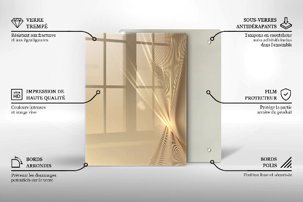 Sklenená doska na krájanie Abstraktná čierna hmota
