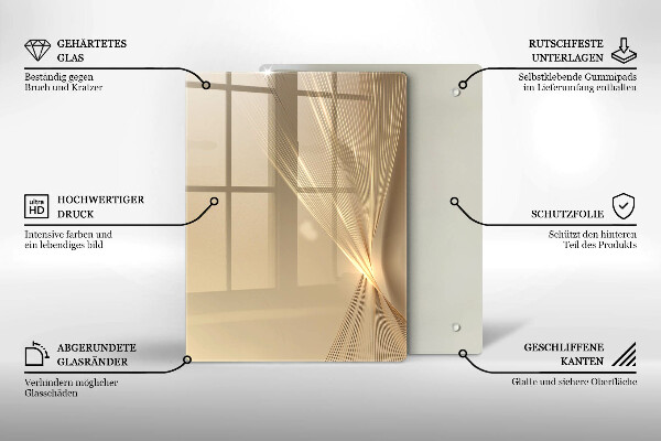 Sklenená doska na krájanie Abstraktná čierna hmota