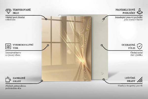 Sklenená doska na krájanie Abstraktná čierna hmota
