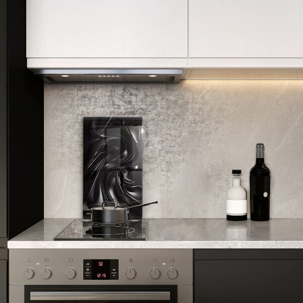 Sklenená doska na krájanie Abstraktná čierna hmota