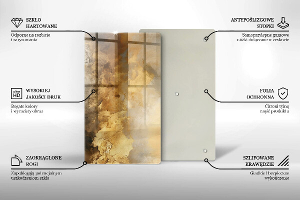 Sklenená doska na krájanie Bohatá textúra