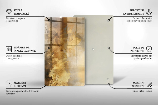 Sklenená doska na krájanie Bohatá textúra