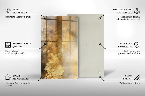 Sklenená doska na krájanie Bohatá textúra