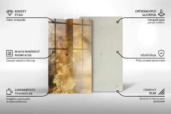 Sklenená doska na krájanie Bohatá textúra