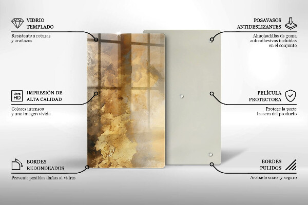 Sklenená doska na krájanie Bohatá textúra