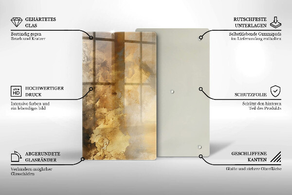 Sklenená doska na krájanie Bohatá textúra