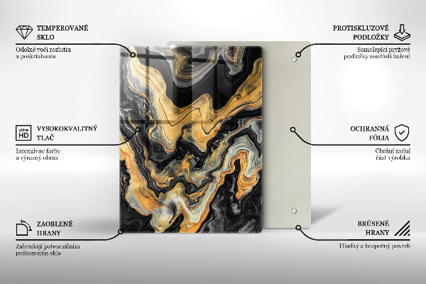 Sklenená doska na krájanie Bohatá textúra