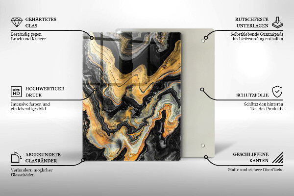 Sklenená doska na krájanie Bohatá textúra