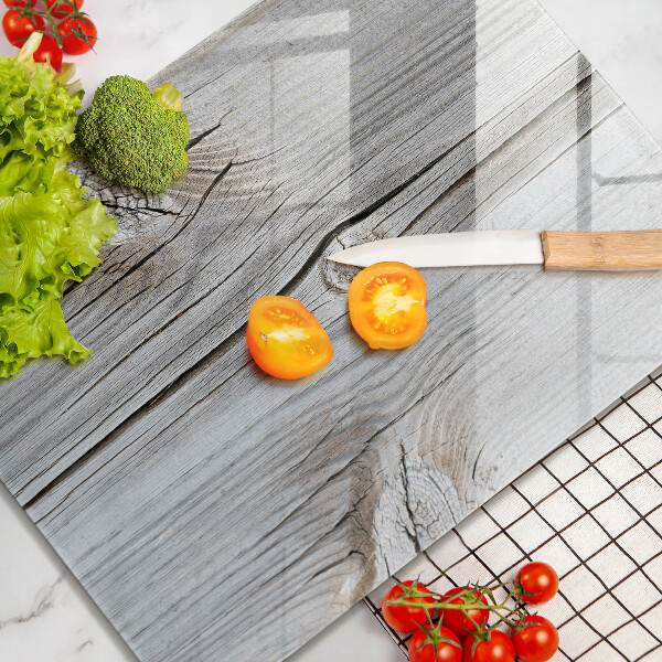 Sklenená doska na krájanie Svetlá štruktúra dreva