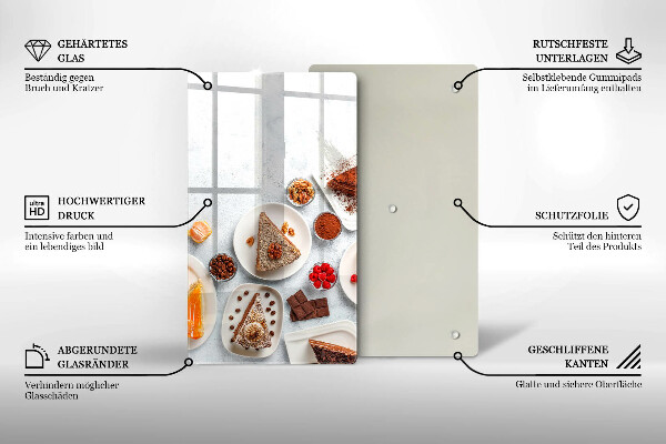 Sklenená doska na krájanie Sladkosť koláča