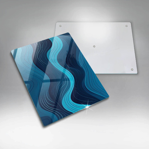 Sklenená doska na krájanie Abstraktné vlny