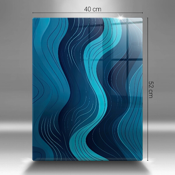 Sklenená doska na krájanie Abstraktné vlny