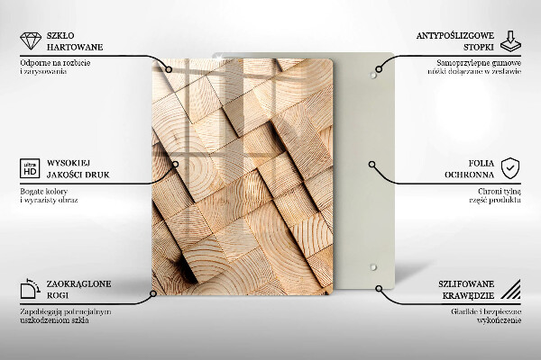 Sklenená doska na krájanie Abstraktné vlny