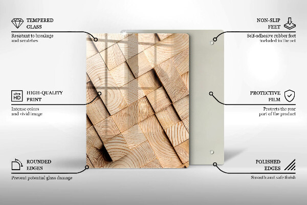 Sklenená doska na krájanie Abstraktné vlny