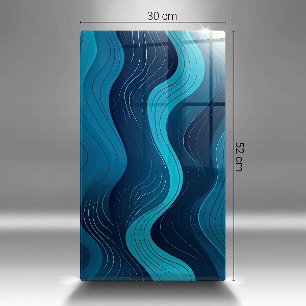 Sklenená doska na krájanie Abstraktné vlny