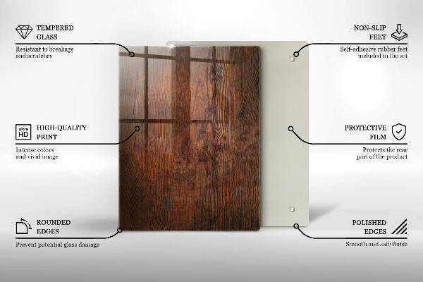 Sklenená doska na krájanie vianočné dekorácie