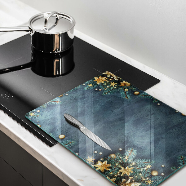 Sklenená doska na krájanie vianočné dekorácie