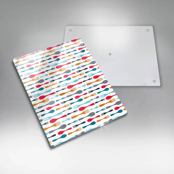 Sklenená doska na krájanie Ilustrácia lyžice