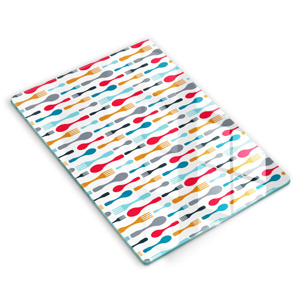 Sklenená doska na krájanie Ilustrácia lyžice